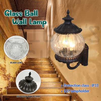 Glass Ball Wall Lamp l 6100W/M CF